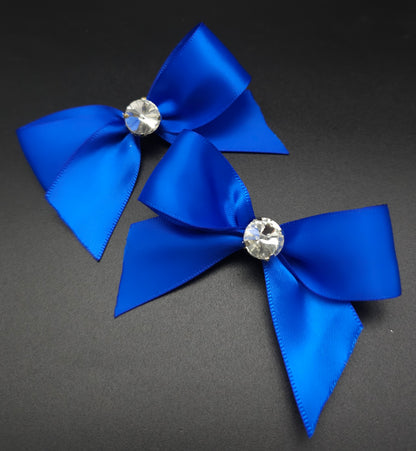 Royal blue collar bows